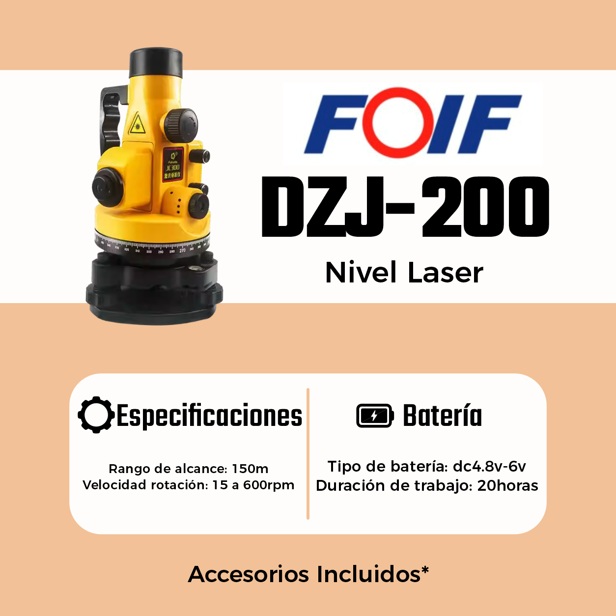 Nivel Laser Vertical FOIF DZJ200