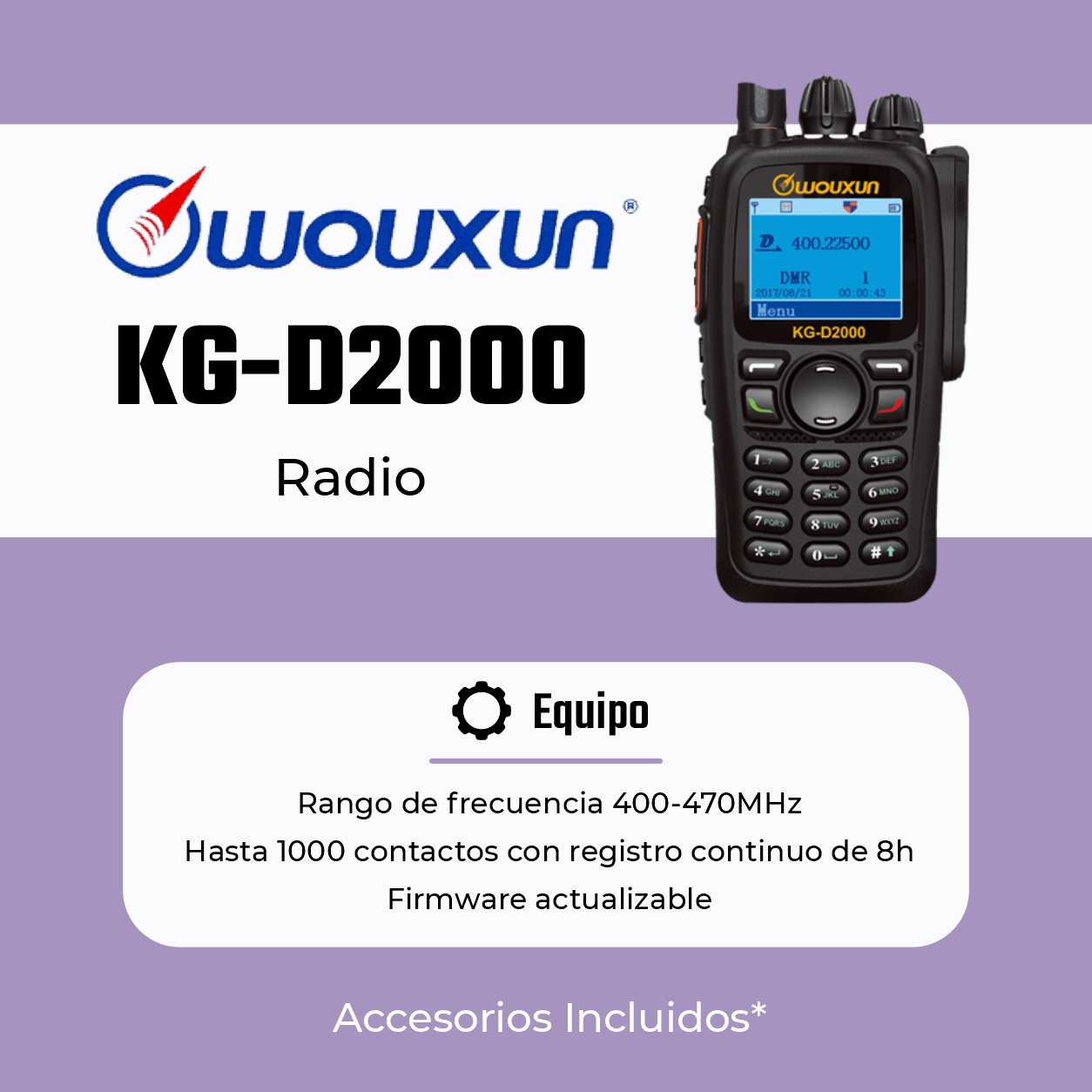 Radio Wouxun KG-D2000