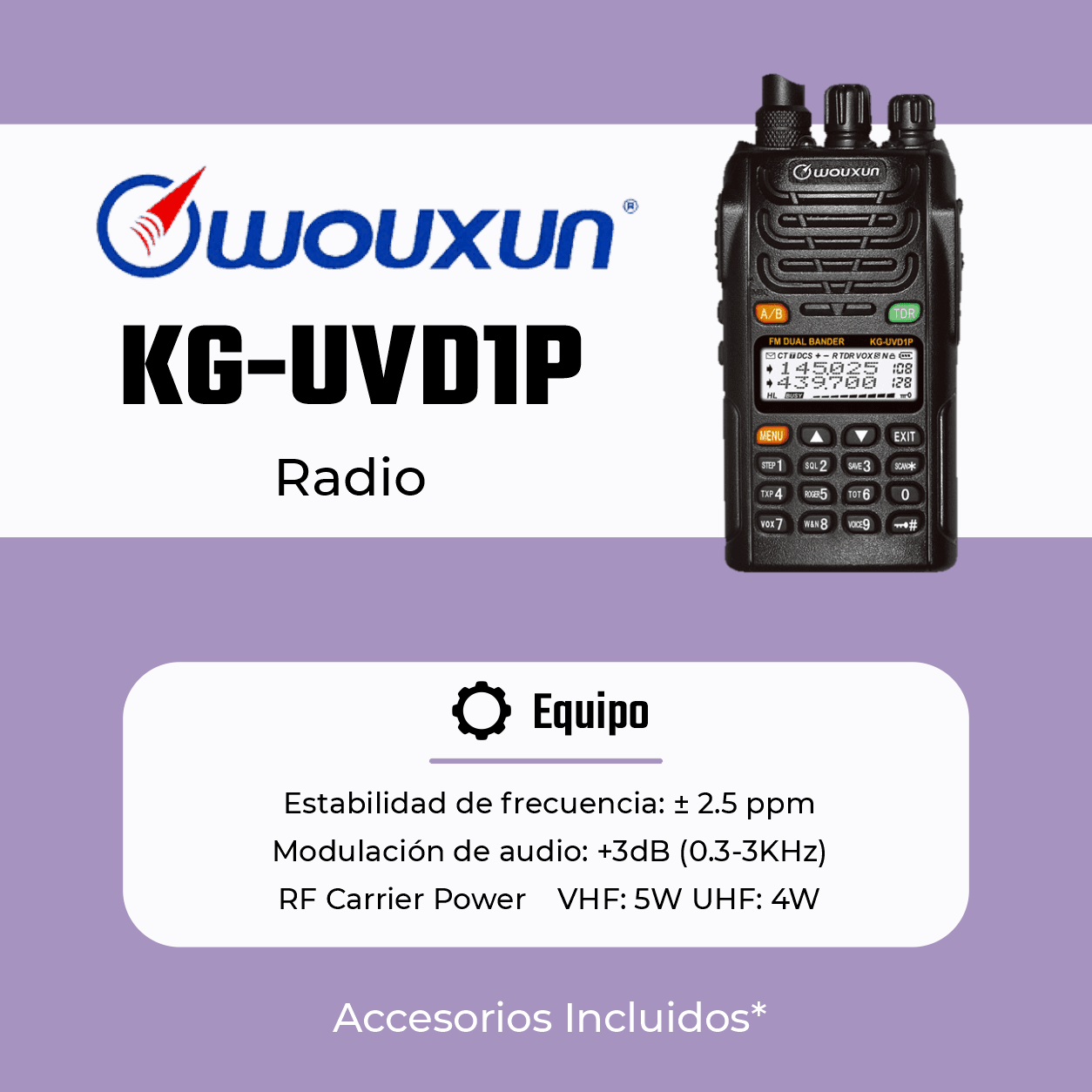 Radio Wouxun KG-UVD1P